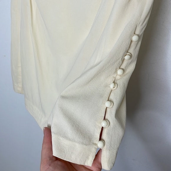 Twelfth street by Cynthia Vincent silk feather cream tank top - Picture 3 of 13